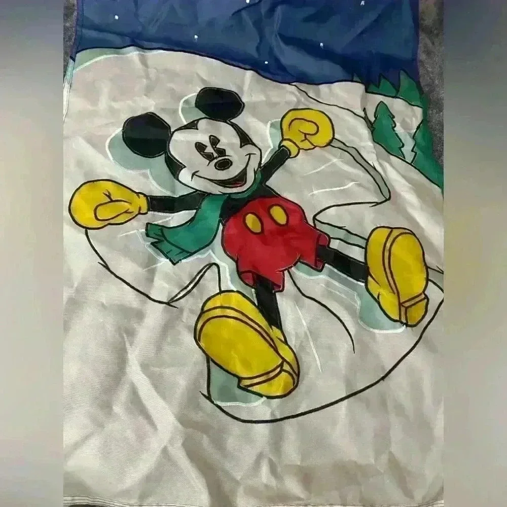 Vtg Mickey Disney winter flag